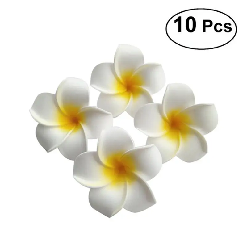 

10pcs 7cm Hawaii Simulation Flower Hair Clip Hairpin Egg Flower Headdress for Beach Luau Party