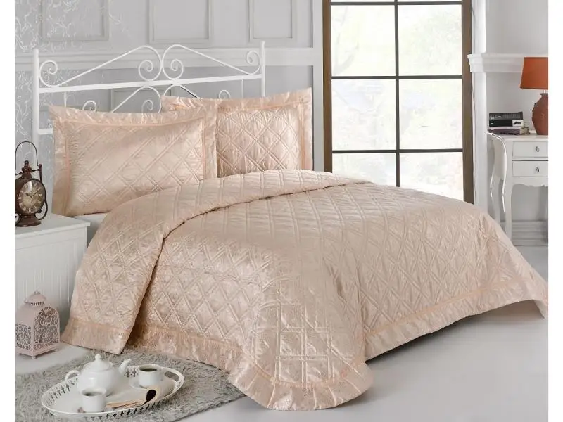 Покрывало евро KARNA, MONETA, 230*250 см, абрикосовый