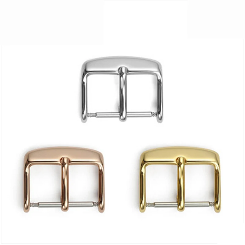 10PCS Watches Accessories Watch Buckle Silver Gold Black Stainless Steel Watchband Clasp Wristwatch 16mm 18mm 20mm 22mm