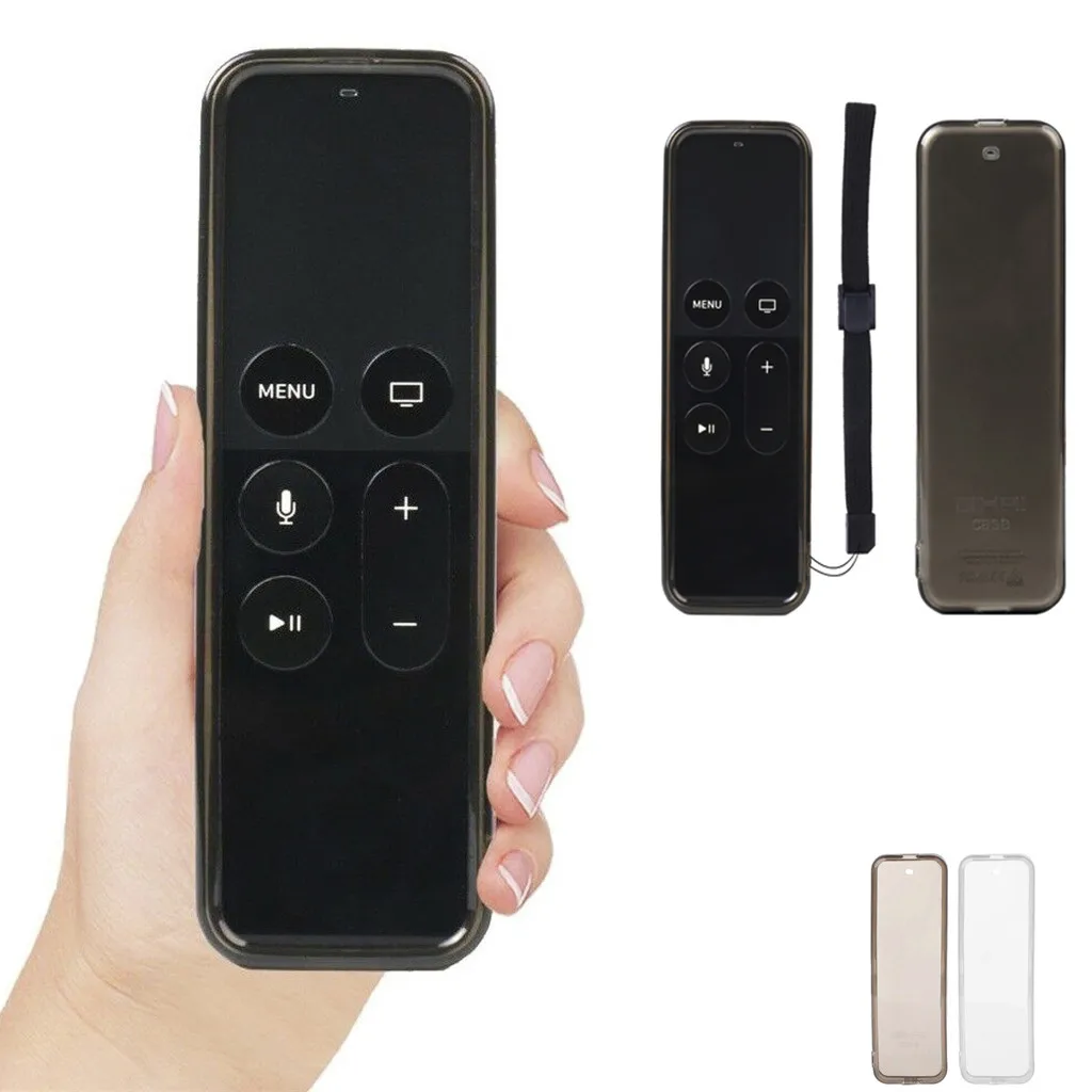 Full TPU Silicone Waterproof Remote Case Cover TPU Protector For Apple TV 4K 4th Gen Siri Remote Control Case for Smart TV#p4