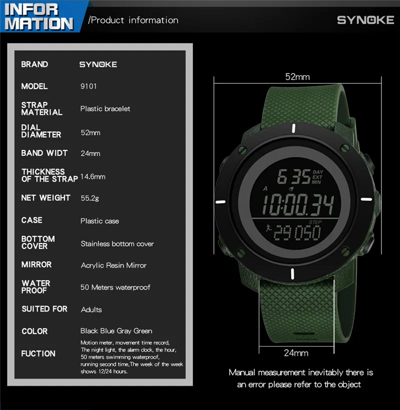 Sports Watch Men's Digital Waterproof Watch Top Brand Luxury Pedometer LED Electronics Wristwatches Male Clock 2018 New Relogio Masculino (10)