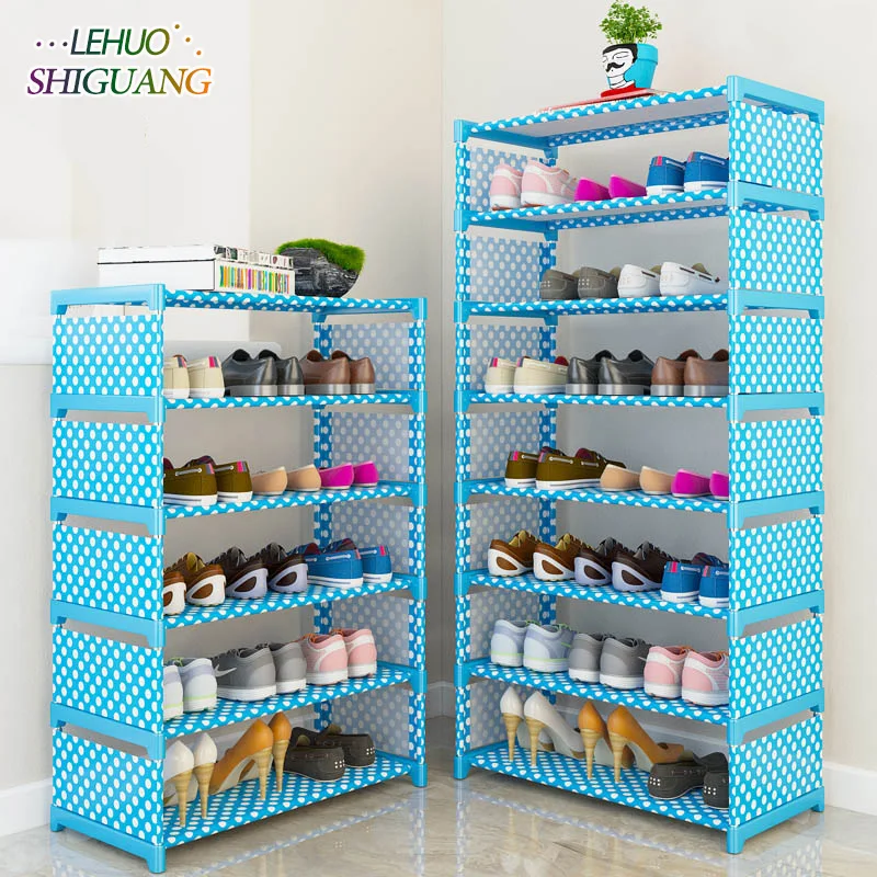 

Simple Multi Layer Shoe rack Nonwovens Easy Assemble Storage Shelf Shoe cabinet fashion bookshelf Living Room Furniture