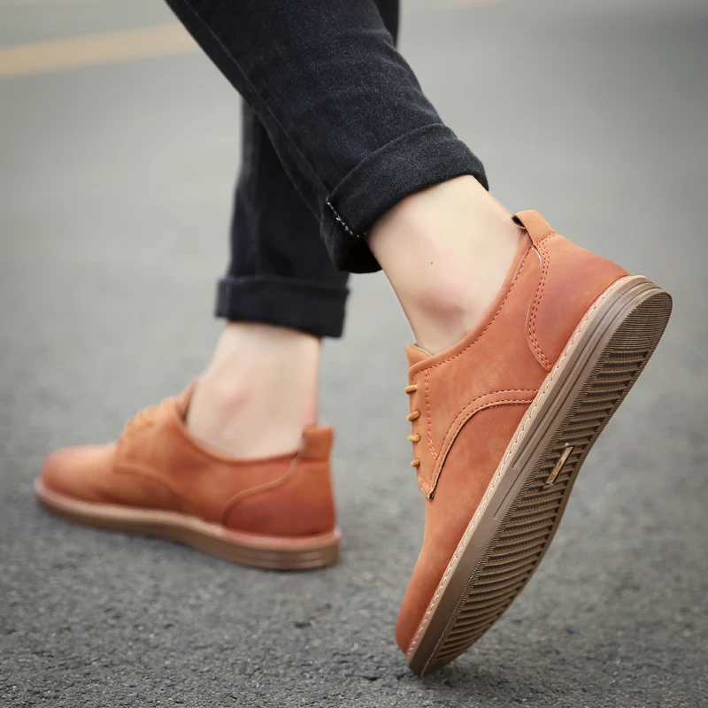 fashion leather casual shoes men comfortable leisure moccasins cheap dress male footwear work elegant boy oxford shoes for m (35)