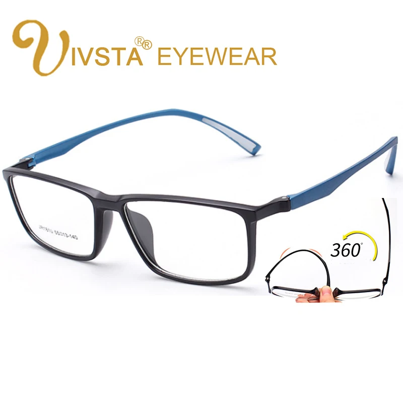 

IVSTA P0sc1 Design Male Big Oversized Square Optical Prescription TR Glasses Frame Men Ultra Light Brand Myopia Reading Eyewear