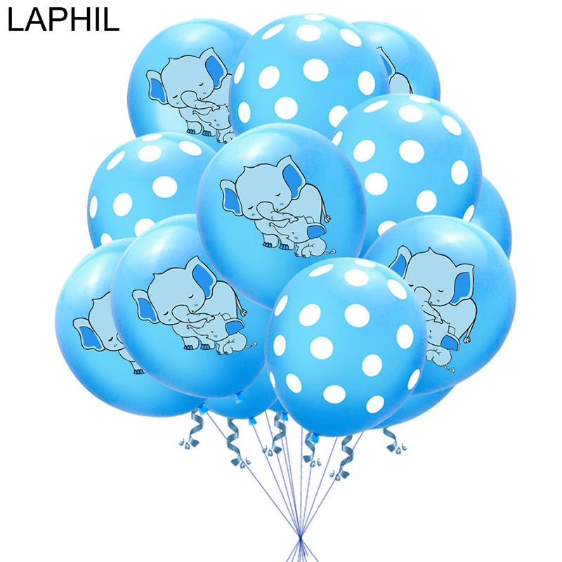 

LAPHIL Baby Shower Blue Pink Elephant Latex Balloon Party Kids Birthday Decoration Confetti Air Ballons Boy Girl Gender Reveal