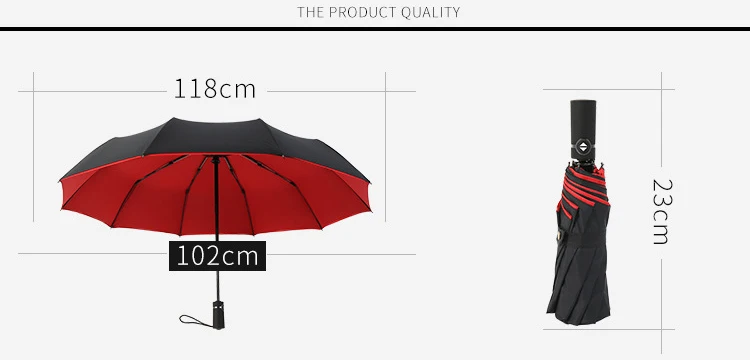 Новое поступление, зонты, автоматическое открытие, автоматическое закрытие, 10 спиц, 190 T, полиэфир, для женщин, нежная, Duoble Camopy, 23 дюйма, подарок, ветрозащитный, компактный