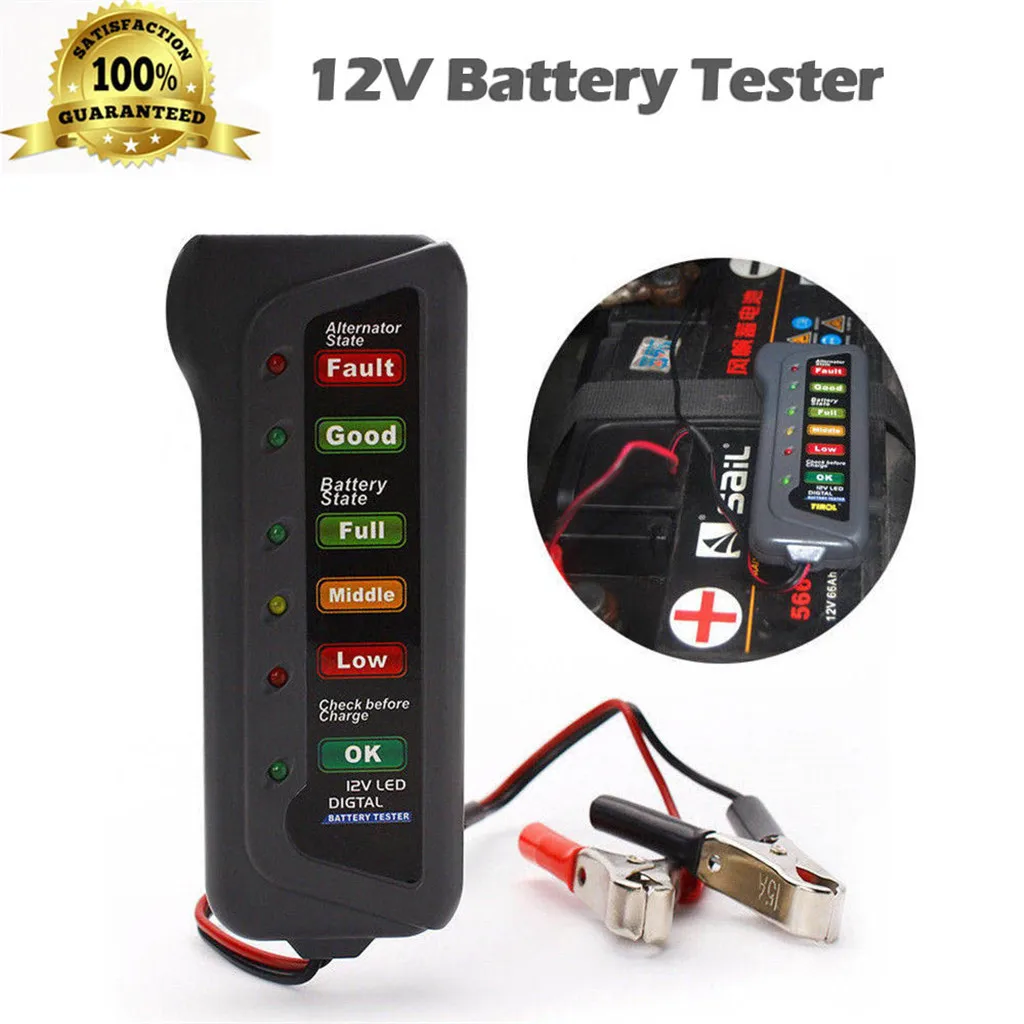 

CARPRIE Instrument Tool HOT SALE Car 12V Digital Battery Alternator Tester 6 LED Lights Display Diagnostic Tool high quality9531