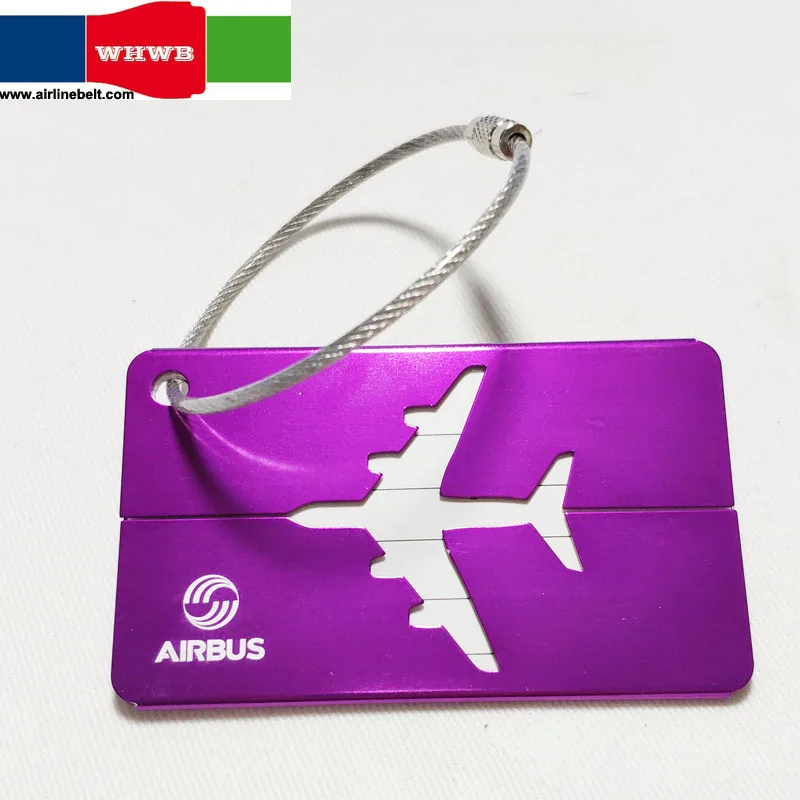 

Airbus bags Luggages Tags Women men Flying Accessories Aluminum Alloy Suit case ID Address Name Card Holder Baggage Boarding Tag