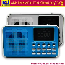 10 шт. L-938BAM Мини Портативный Авто сканирование FM AM радио с mp3 музыкальный плеер светодиодный фонарик Поддержка TF micro SD карты и USB