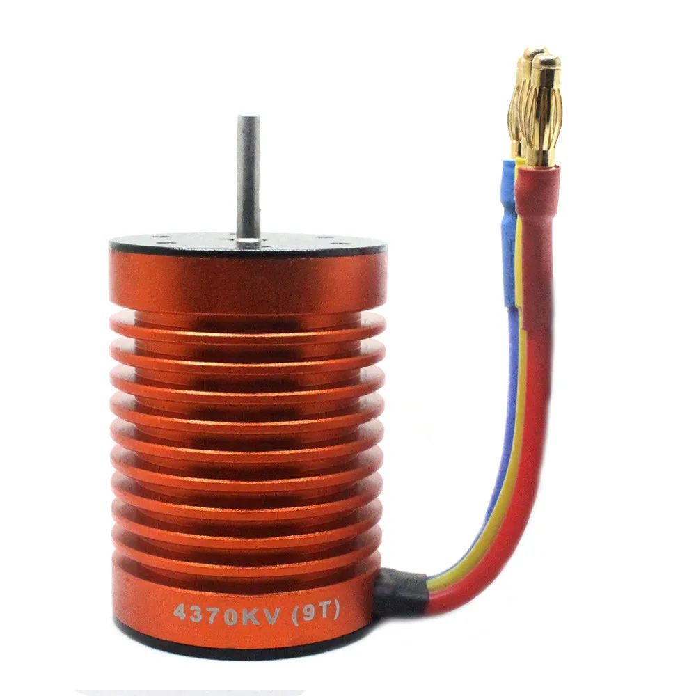 

9T 4370KV 4Poles Sensorless Brushless Motor For 1/10 Scale RC Car Truck