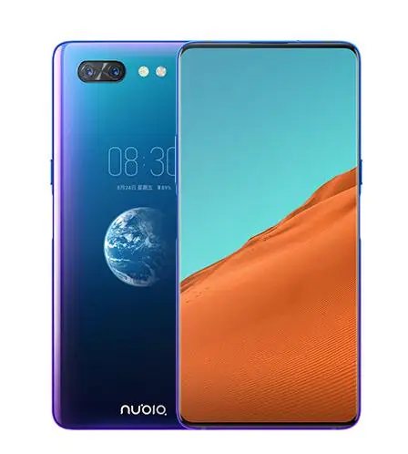zte Nubia X 4G LTE мобильный телефон Snapdragon 845 Android 8,1 6,26+ 5,1 ''двойной экран 6 ГБ ОЗУ 64 ПЗУ 16+ 24 Мп отпечаток пальца - Цвет: 6g 64g ocean blue