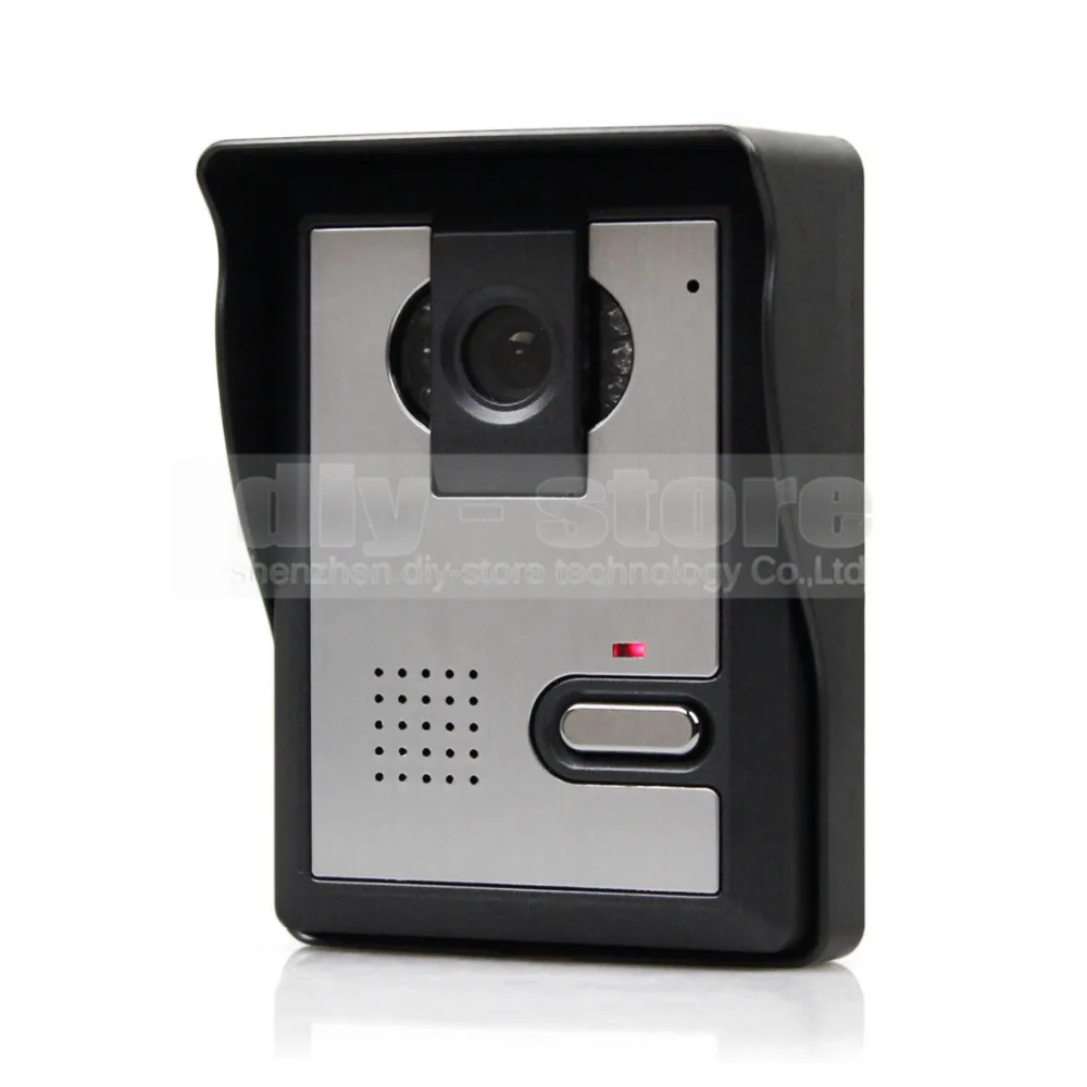 DIYSEUCR 7 дюймов видеодомофон видео дверной звонок 1 камера 1 монитор+ Электрический замок для дома/офиса системы безопасности