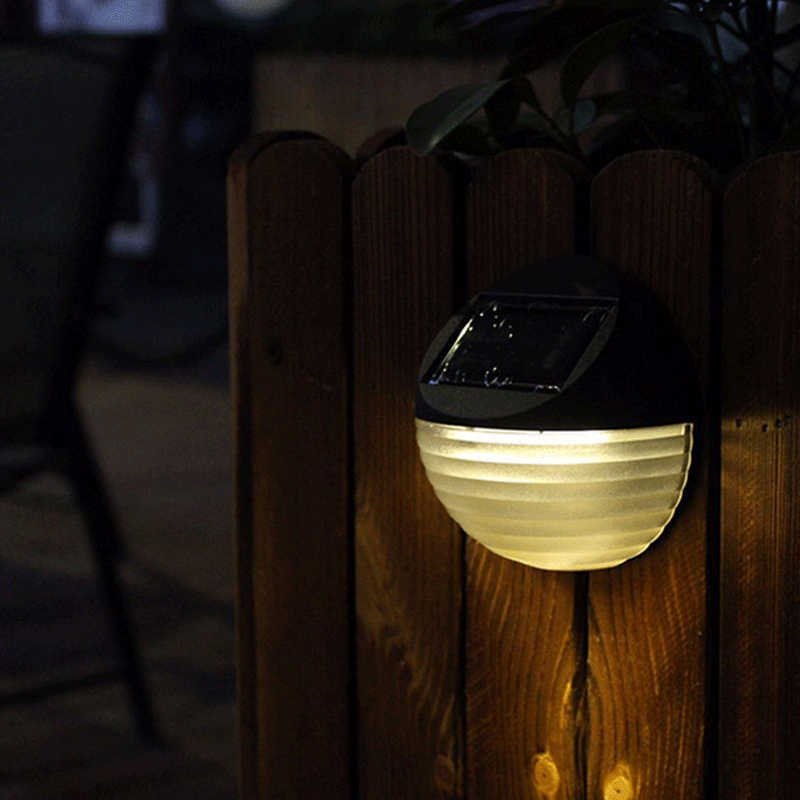 Светодиодный настенный светильник на солнечной батарее, наружный водонепроницаемый садовый светильник для забора