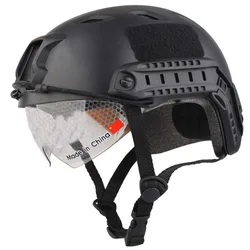 Casco deportivo para caza, Capacete para caballos, Airsoft, Paintball, Base para saltar, gafas protectoras, tácticas militares, 2019