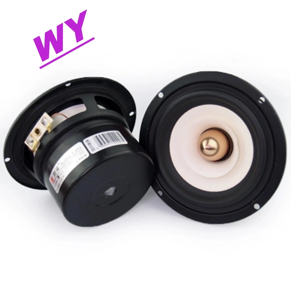 WY 2PCS 4 INCH Full Range Speaker Bullet Rubber Tweeter MID Woofer