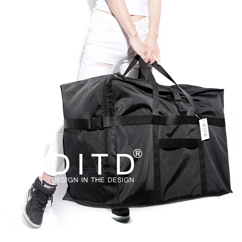 DITD 2019 عالية الجودة أزياء للماء حقيبة سفر كبيرة قدرة حقيبة النساء النايلون حقائب قابلة للطي للجنسين سفر حقائب