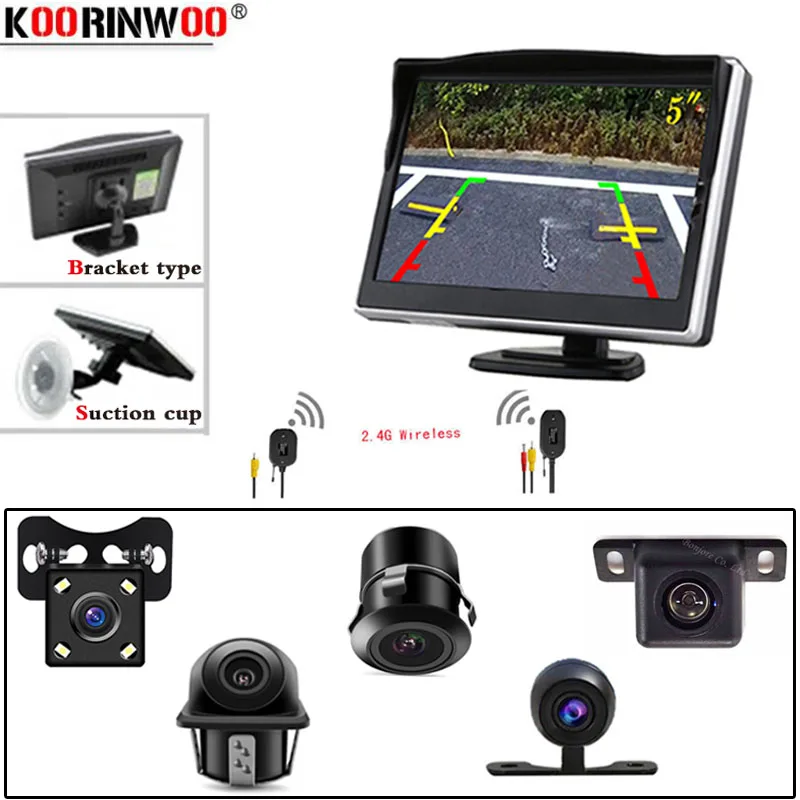 Koorinwoo 800x480 пикселей беспроводной 5 дюймовый TFT ЖК цветной монитор автомобильная