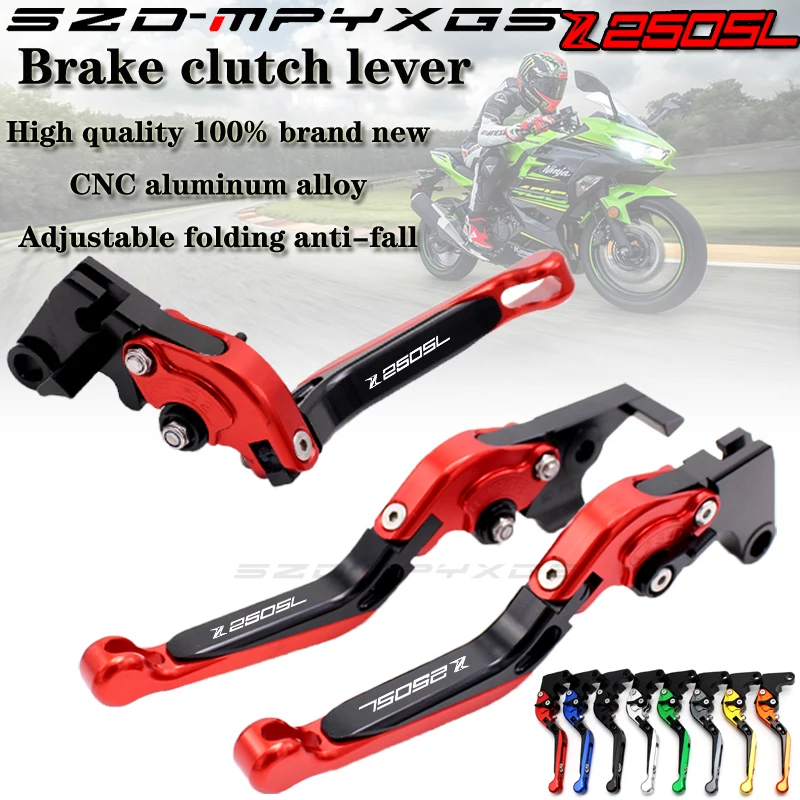 

Motorcycle new CNC aluminum folding telescopic brake clutch handle for KAWASAKI Z250SL Z250 SL Z 250SL 2015 2016 2017