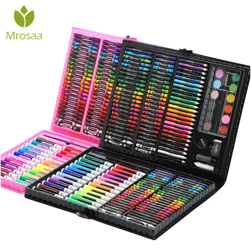 

168 PCS/Set Rollerball Pen/ Colorful Pencil/ Wax Crayon and Oil Painting Brush Children Drawing Tool Set Art Drawing Toys