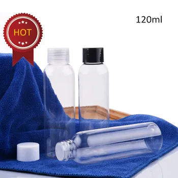 

wholesale 120ml transparent round refillable plastic bottles 48pcs/lot,Empty Plastic Bottles With Screw Lid