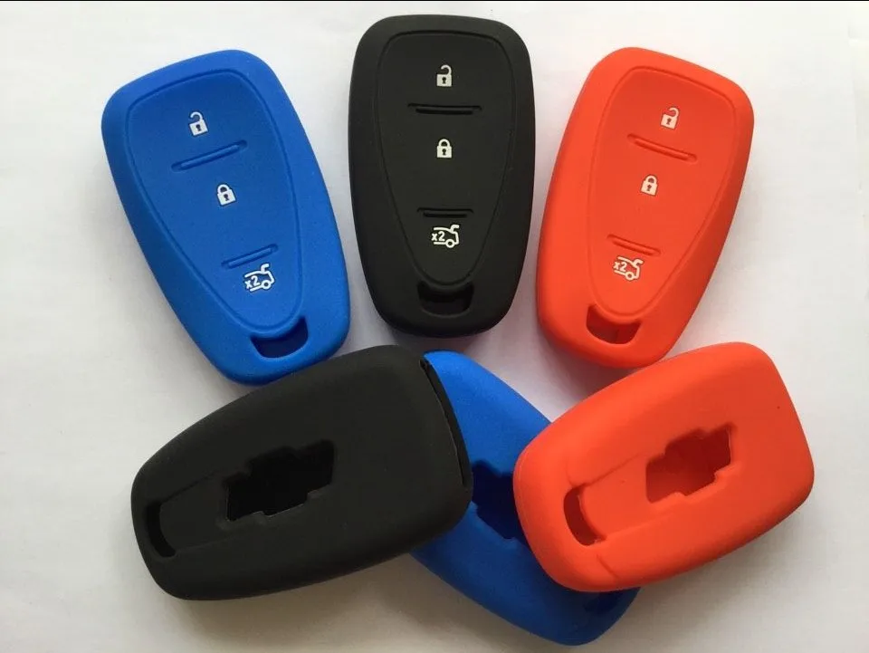 Silicone Cover Remote Case Shell For Chevrolet 2016-2017 Camaro Malibu Volt Cruze Protecting 3 Button Smart Key | Автомобили и