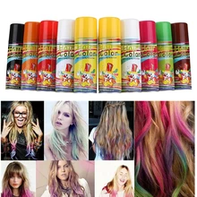 125ml 10 Colors Hair Color coloring dyeing Spray Cosplay Party Queen disposable Temporary Instant Highlights Dye Spray