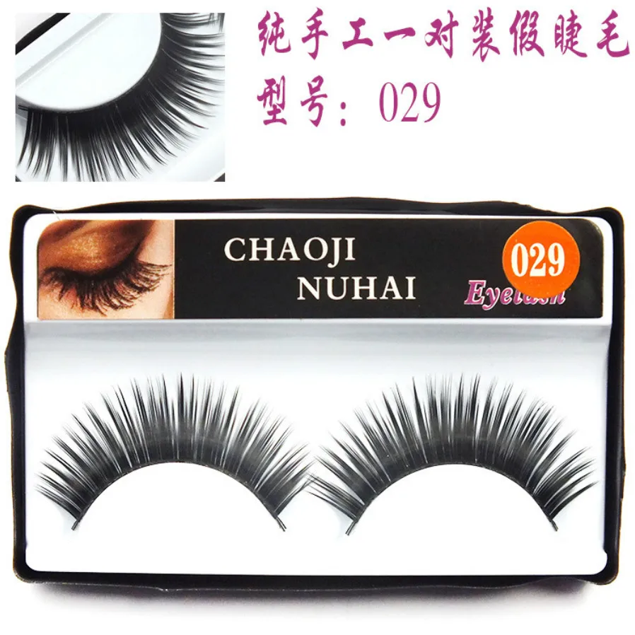 1 Pair Sell Thick Eyelashes Longparagraph Korea Natural Nude Makeup Long False Eyelash Handmake Eye Lashes Makeup Kit Gift #029