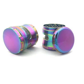 

The latest innovative 4 layer smoke grinder ice blue four eyes herbal weed grinder tobacco cigarette grinder, free delivery