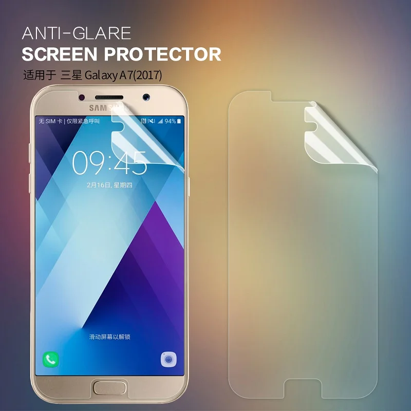 Nillkin матовая прозрачная передняя задняя пленка для samsung A7 2017 Защитная экрана Galaxy