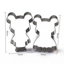 A пара медведь нержавеющая сталь дробилка для сахара печенье формы 10 комплект / много