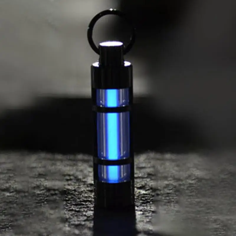 

High quality Automatic luminous titanium alloy tritium gas lamp fluorescent tube emergency automobile key Keychain buckle