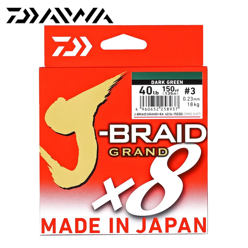 Новая Оригинальная рыболовная леска DAIWA J BRAID GRAND 135 м 270 8 нитей плетеная
