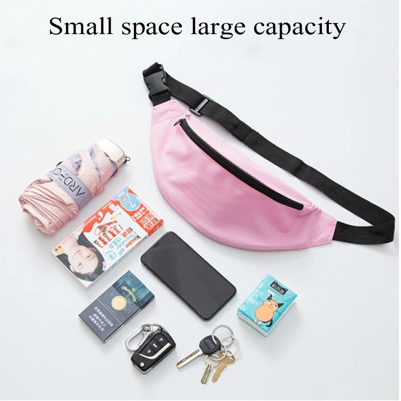 Waist bag fashion fanny pack male women belt running belts Money belts 2018 waterproof nylon chest Pack Belly  bum hip bag