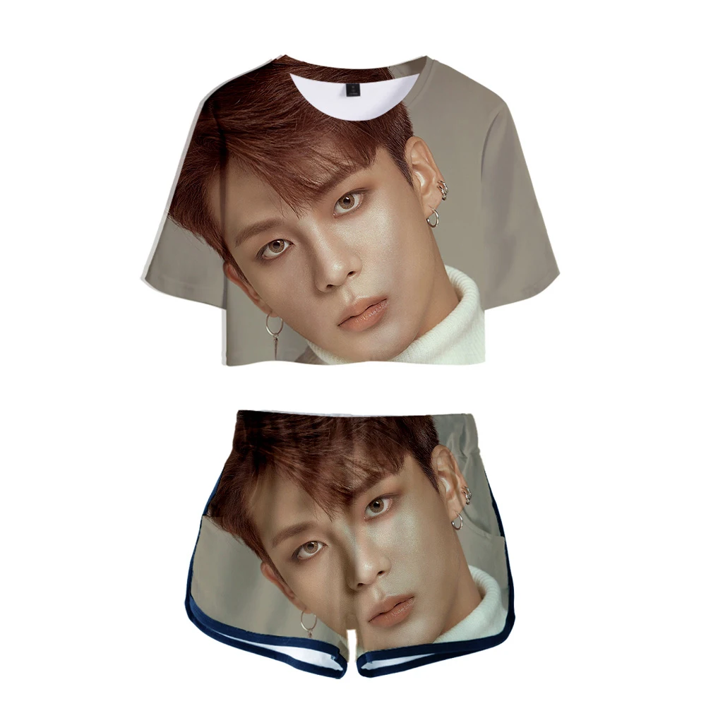 Kpop ATEEZ Idol фото спортивная одежда футболка с короткими рукавами шорты Hongjoong Seonghwa Yunho Yeosang San Mingi Wooyoung Jongho