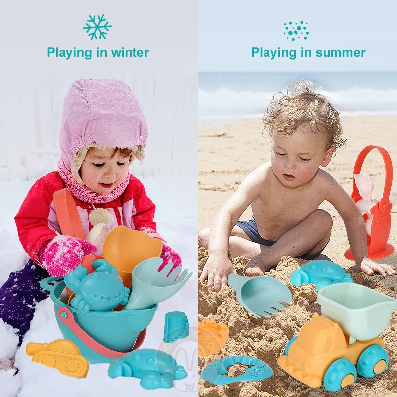 low cost  Child's Beach Toys Street Sandbox Set Beach Party Game For The Sea Sand Mold Water Fun Table Shovel