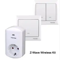 Быстрая доставка Z-Wave домашняя система автоматизации Gemany Тип переключатель комплекты включая (1х разъем + 2х swicthes)