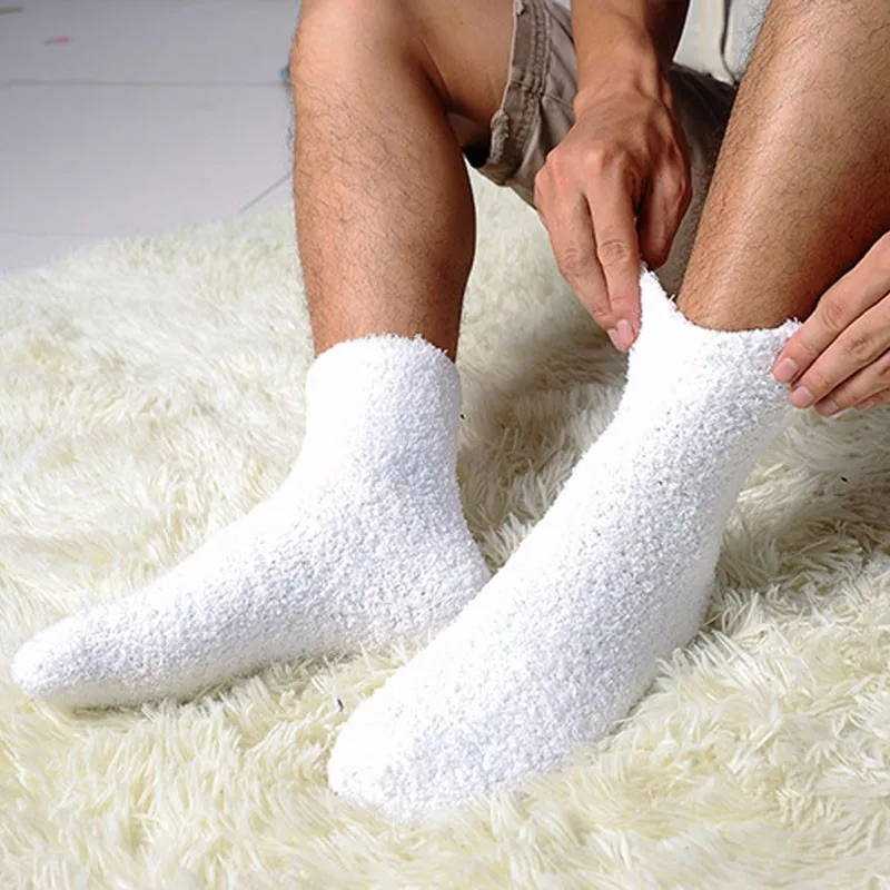 1 пара очень уютных кашемировых носков для мужчин и женщин, зимние теплые домашние Пушистые Носки для сна