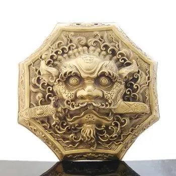 

A pure bronze sword lion bite Yazi talisman lion lion Chuantangfeng resolve Feng Shui