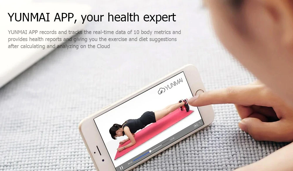YUNMAI M1302 цветной умный вес тела управление весы приложение жир композиция монитор Синхронизация с Google Fit здравоохранения