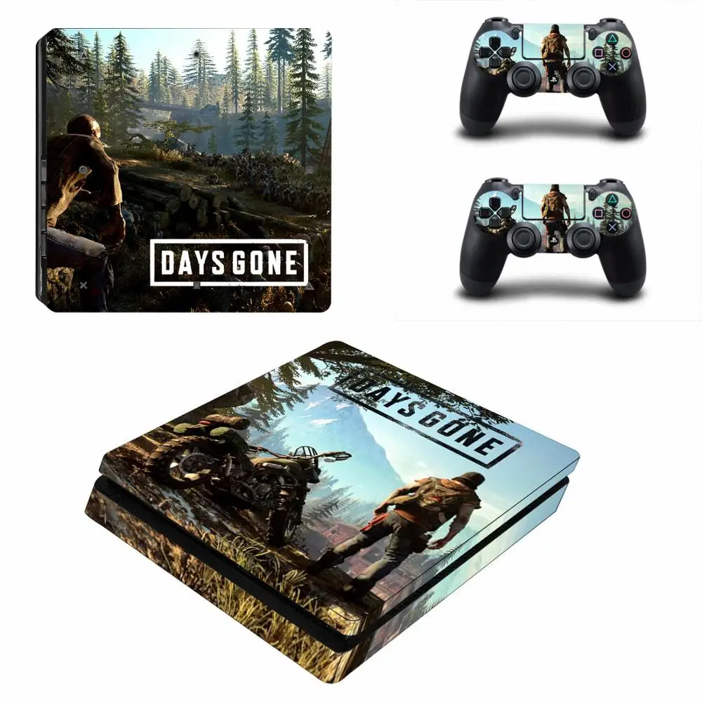 

Days Gone Vinilo PS4 Slim Controller Skin Sticker Vinyl Stickers Pegatinas Play station 4 PS4 Slim Cover Decal Set Kit For Sony