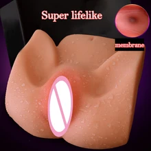 Lifelike Artificial Pussy Vagina Male Masturbator Big Ass Vagina/Anal Sex Pocket Pussy Male Sex Toy Vagina Sex Toys For Men