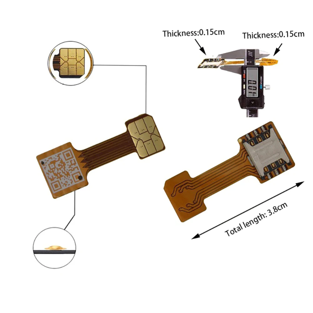 Новый двойной адаптер Micro SD для SIM карты гибридный Android Extender 2 Extension Прямая