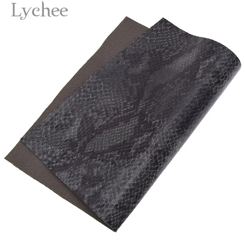 Lychee Life 29x21 см A4 тисненая змеиная ткань PU для сумки одежды Синтетическая кожа ткань Швейные материалы - Цвет: 4