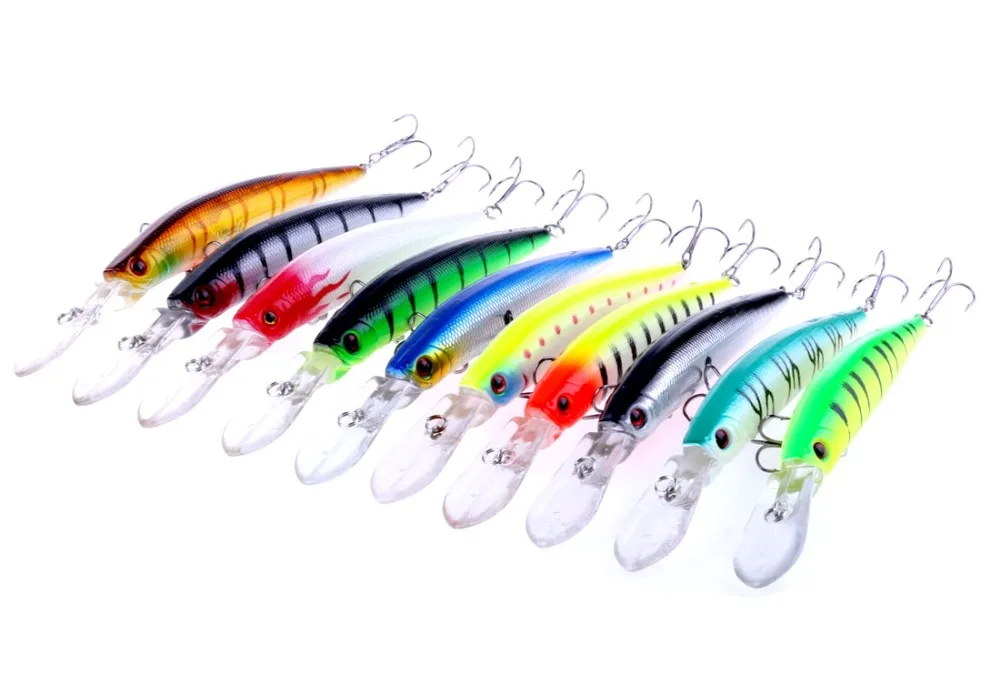 Minnow Lure 10Pcs 14.5cm 14.7g Swim Colorful Fishing Lure Fishing Hard plastic lifelike Bait Artificial TackleBait Hooks 3D Eyes Minnow Lure 10Pcs 14.5cm 14.7g Swim Colorful Fishing Lure Fishing Hard plastic lifelike Bait Artificial TackleBait Hooks 3D Eyes