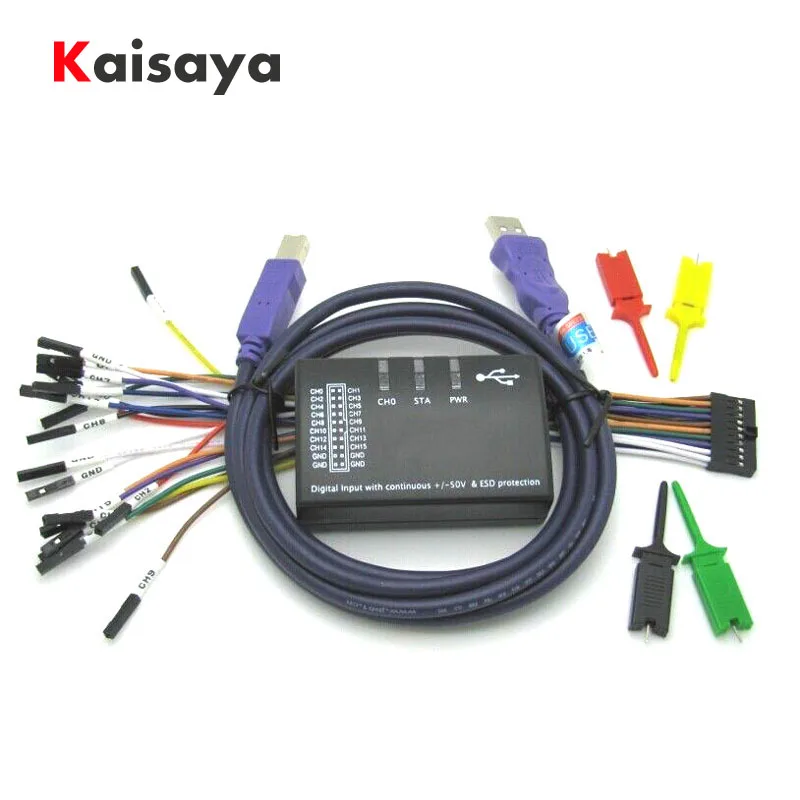 Nuevo USB lógica 100 MHz 16Ch analizador lógico para el brazo FPGA E4-004 - 1