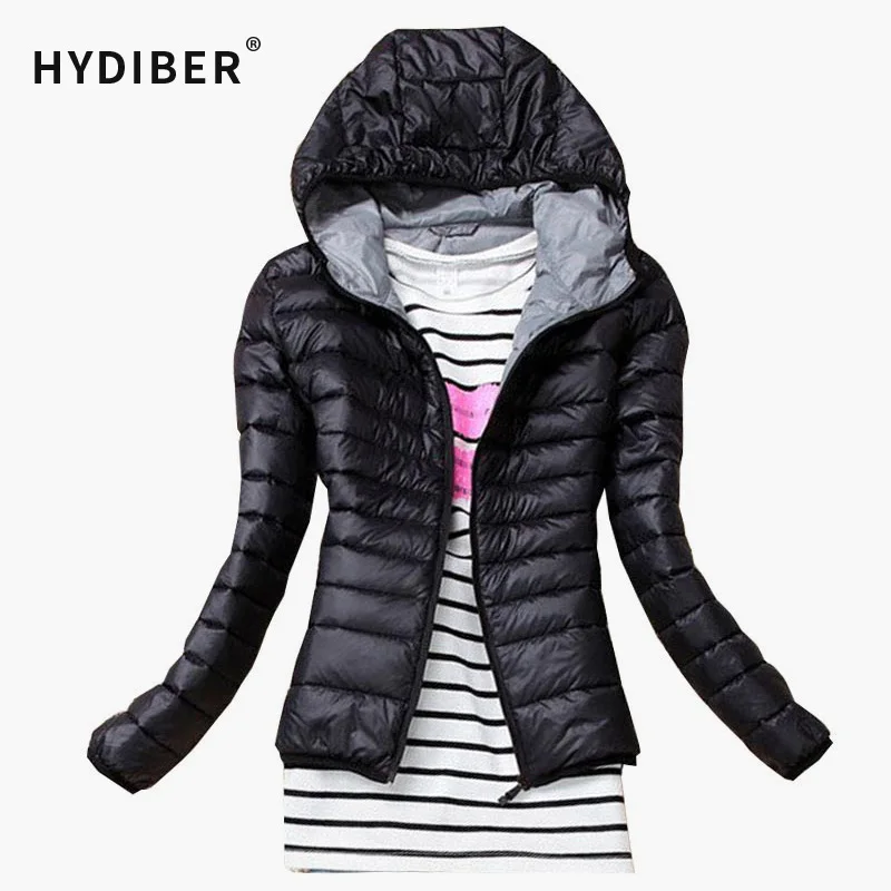 low cost 2018 Brand Autumn spring Women Basic Jacket Female Slim clothes Zipper Hooded Cotton Coats Casual B