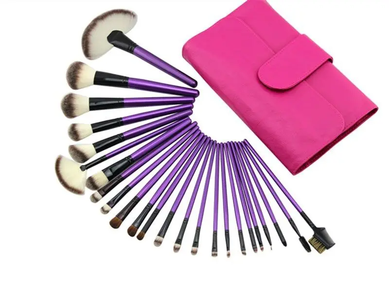 100sets/lot Professional 24 Pcs Makeup Brush Set Synthetic