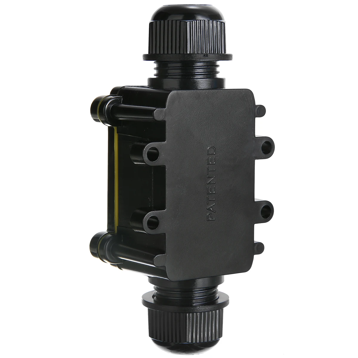 2 Way IP68 Outdoor Waterproof Cable Connector Junction Box Black Electrical Junction Box Wire Protection for Street Lamp