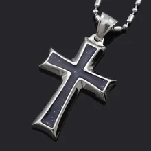 ATGO из нержавеющей стали крест кулон и ожерелье для мужчин/женщин цепь религиозное звездное небо подвеска ювелирные изделия BP1957