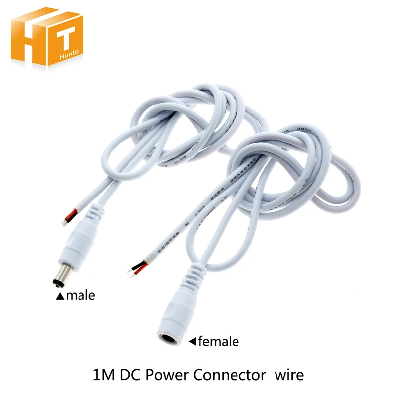

1M DC Power Connector Wire Male / Female For LED Strip